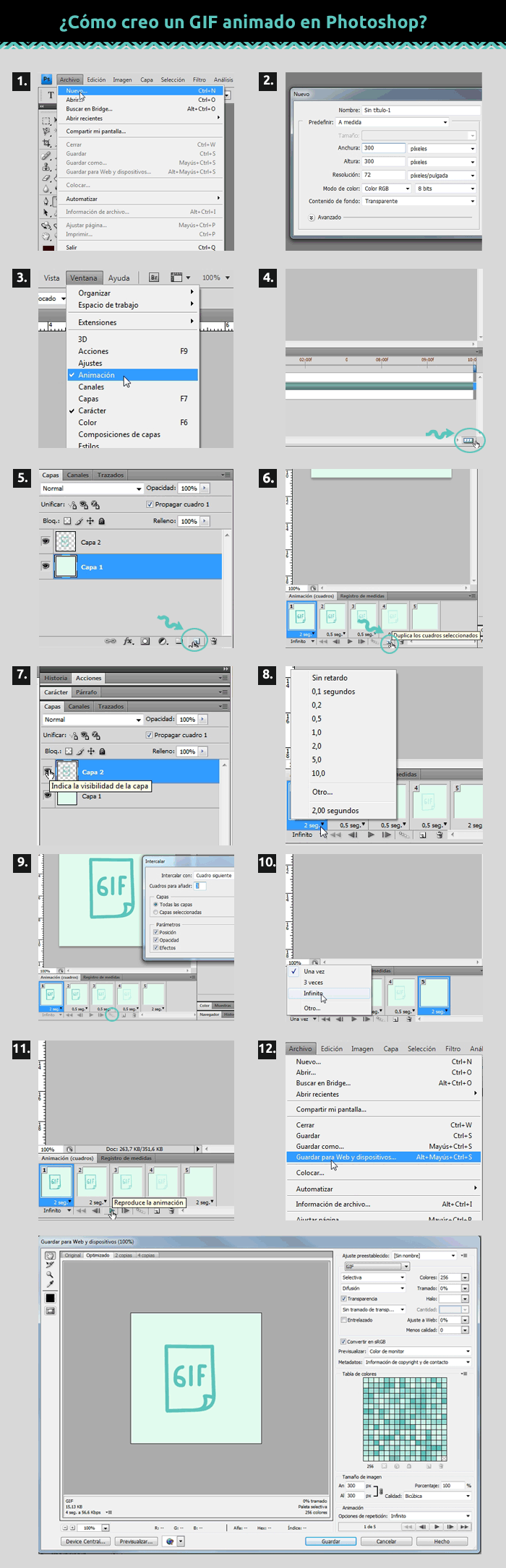 Cómo crear un GIF animado en Photoshop